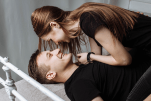 couple smiling