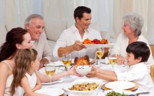 Family dinner with in-laws.