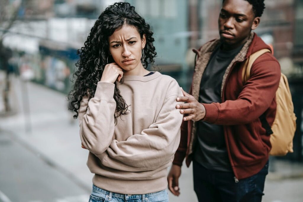 An unhappy couple