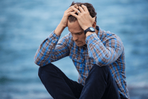 a tensed person